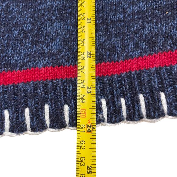 Heirloom Collectibles L Polar Bear Zip Sweater | Embroidered Snowflakes Holiday - Picture 9 of 10